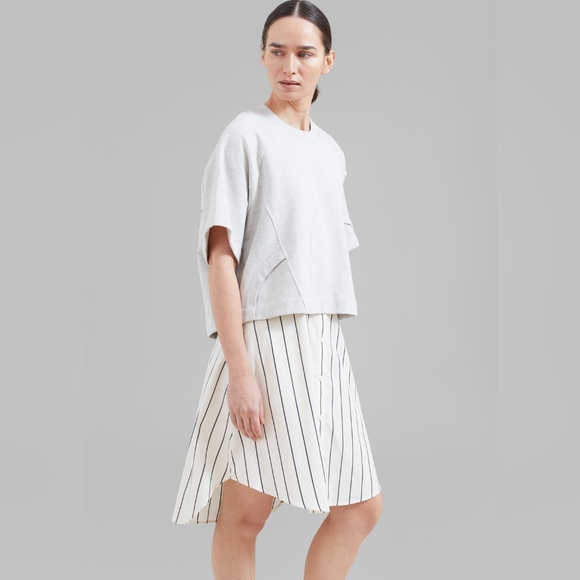 3.1 PHILLIP LIM PATCHED SWEATSHIRT COMBO DRESS - Picture 3 of 15